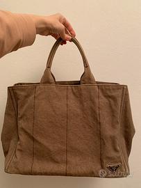 Borsa a mano in tela Prada