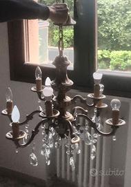 Lampadario  vintage con gocce