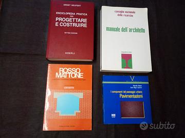 Lotto 4 manuali dell'Architetto architettura