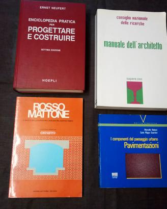 Lotto 4 manuali dell'Architetto architettura