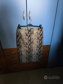 Gonna pitonata di pelle midí