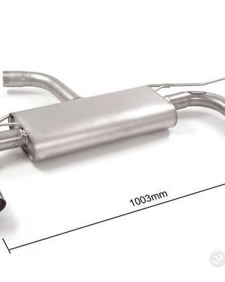VW Golf VII 7 GTD Posteriore inox sdoppiato 2X102