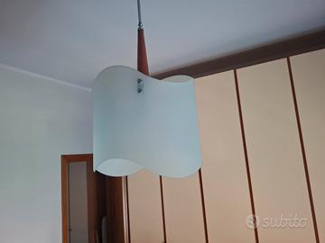 Lampadario Acciaio/Ciliegio + Lume 