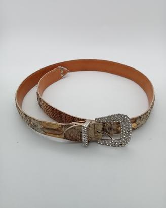 cintura donna in vero pitone originale 