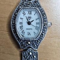 Raro Orologio Vintage Déco Donna in Argento 925
