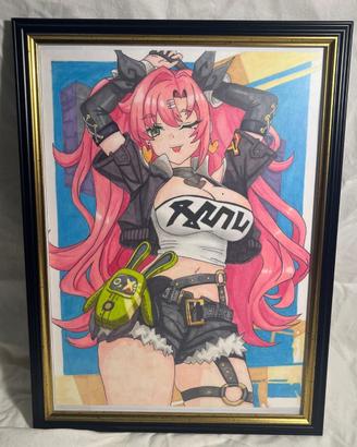 Disegno Anime originale a mano – Incorniciato