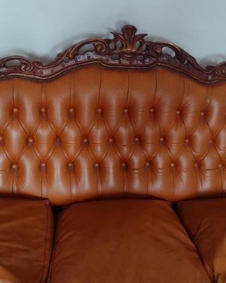 divano vintage in pelle 