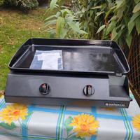 piastra a gas con due fuochi per grigliate all ape