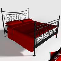 Letto in ferro NORESUND con doghe e materasso