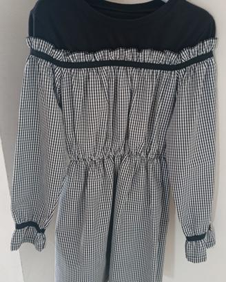 Vestito a quadri bianco e nero - Taglia 6 anni
