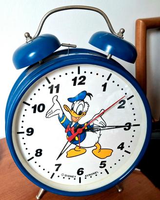 Rara Sveglia Paperino Disney Avronel 30cm - Anni70