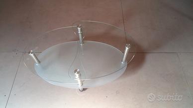 Tavolino basso in vetro