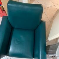 Poltrona vintage , verde, anni 60/70..