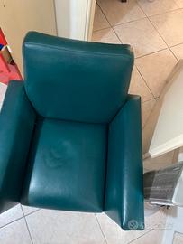 Poltrona vintage , verde, anni 60/70..