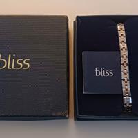 BLISS Gioielli Bracciale Uomo Acciaio con Diamanti