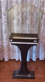 Gabbia uccelli con piedistallo e accessori Nuova