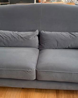 Divani Poltronesofà 3 posti, tessuto grigio antrac
