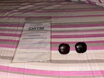 2 BOTTONI NUOVI UGUALI INTRECCIATI GRANDI MARRONE