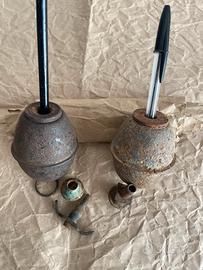 Coppia vasetti ferro mod.39, tedeschi inerti, WW2
