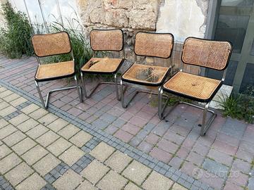 4 sedie cesca di m.breuer design modernariato