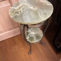 Tavolino doppio in onice