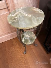 Tavolino doppio in onice