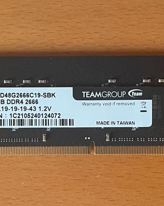 RAM SODIMM 8GB DDR4 2666MHz