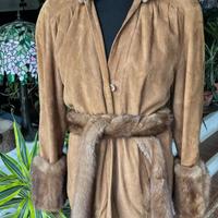 Giacca di pelle e visone