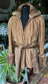 Giacca di pelle e visone