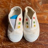 Scarpe bimbo tg 22 tela elastico sneakers bimba