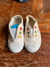 Scarpe bimbo tg 22 tela elastico sneakers bimba