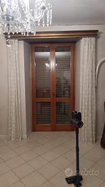 porta finestra (vetro camera) + persina in legno