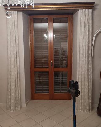 porta finestra (vetro camera) + persina in legno
