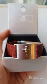Bracciale pelle e acciaio Breil