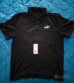 Polo Puma Blu Essential n. 1 Logo pique - L