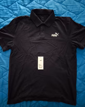 Polo Puma Blu Essential n. 1 Logo pique - L