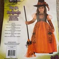 Costume strega halloween carnevale nuovo 3/4 anni