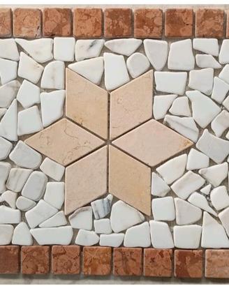 mosaico rosone marmo pavimento piastrelle giardino