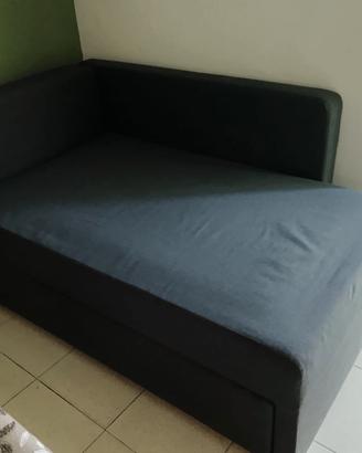 divano letto singolo grigio-come nuovo