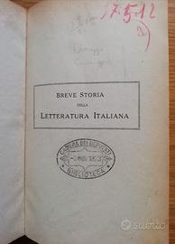 Storia Letteratura Italiana – Edizione del 1923