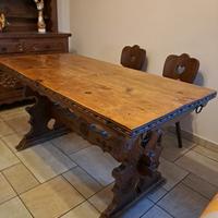 Tavolo legno stile Valvaraita con prolunghe