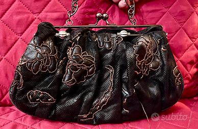 Borsa PochetteVintageNera con Perline perfetta