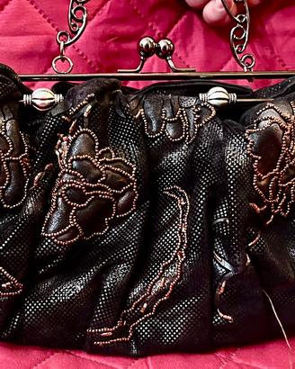 Borsa PochetteVintageNera con Perline perfetta