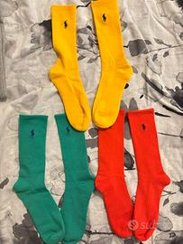 Set 3 Paia Calzini Polo Ralph Lauren Colorati