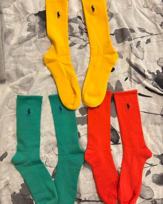 Set 3 Paia Calzini Polo Ralph Lauren Colorati
