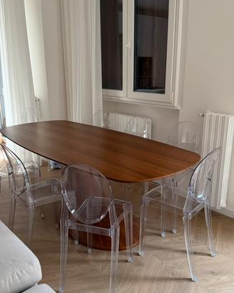6 sedie simil Kartell Ghost trasparenti - come nuo