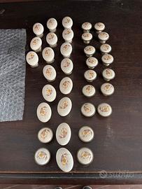 Pomelli ovali e tondi ceramica dipinta vintage