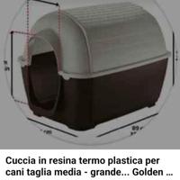 Cuccia in resina termoplastica taglia media grande