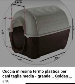 Cuccia in resina termoplastica taglia media grande