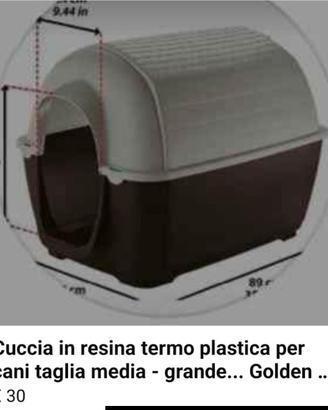 Cuccia in resina termoplastica taglia media grande